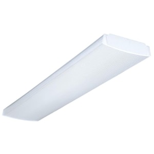 Multi-Volt 2-Light White T5 Fluorescent High Output Wraparound Fixture