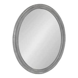 Mansell 36 in. x 24 in. Classic Oval Framed Gray Wall Accent Mirror