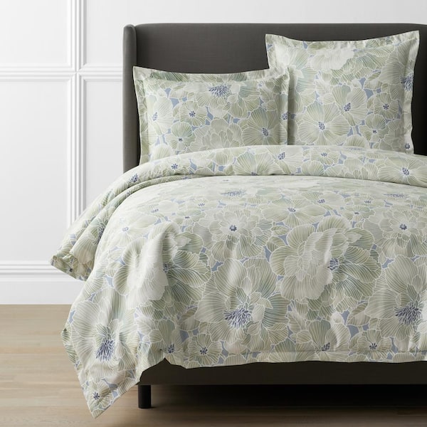 The Company Store Legends Hotel Clara Blossom Green Multi Queen Wrinkle