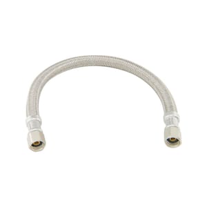 1/4 in. Compression x 1/4 in. Compresssion x 12 in. Braided Polymer Ice Maker Supply Line