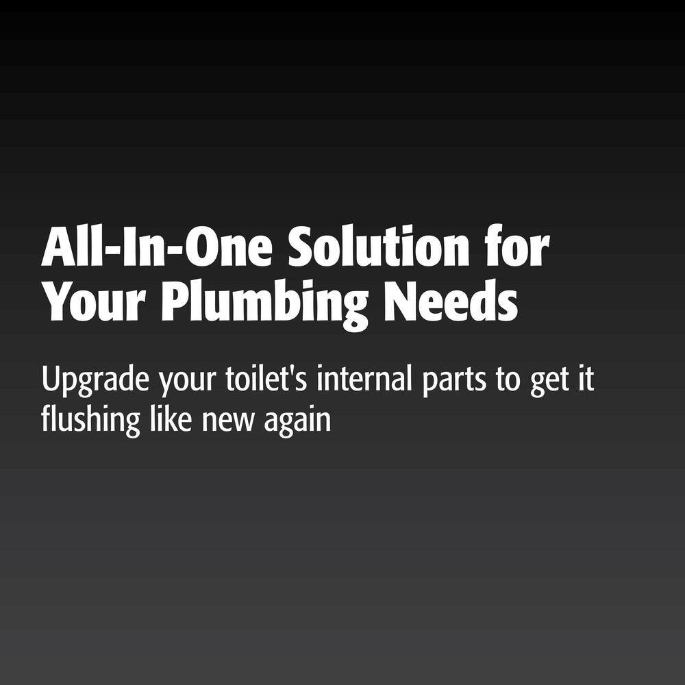 Universal Gray and Green Toilet Tank Repair Kit with Hardware