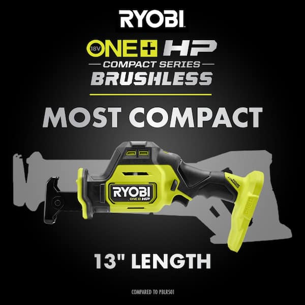 RYOBI - ONE+ HP 18V Brushless Cordless Compact One-Handed Reciprocating Saw (Tool Only)