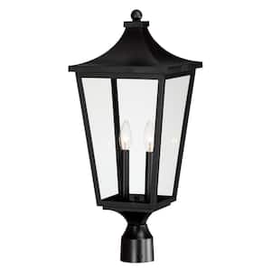 Sutton Place VX 2-Light Black Outdoor Hardwired Post Lantern