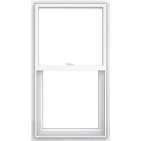 V-2500 Series 23.5 in. x 41.5 in. Single Hung Vinyl Low-E White Nail Fin Frame New Construction Tilt-In Window