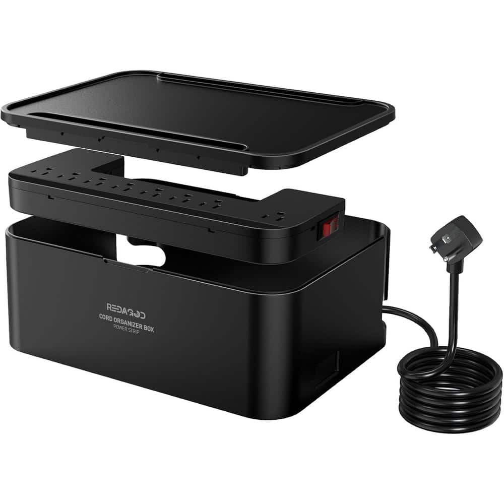 6.6 ft. Power Strips with Cable Management Box, 8 Outlets 3 USB Ports (1 USB-C) with Switch Control in Black price history on PriceWatchPro