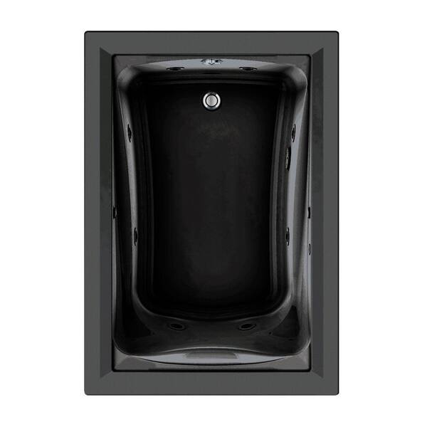 American Standard Green Tea EcoSilent 5 ft. x 3.5 ft. Whirlpool and Air Bath Tub in Black-DISCONTINUED