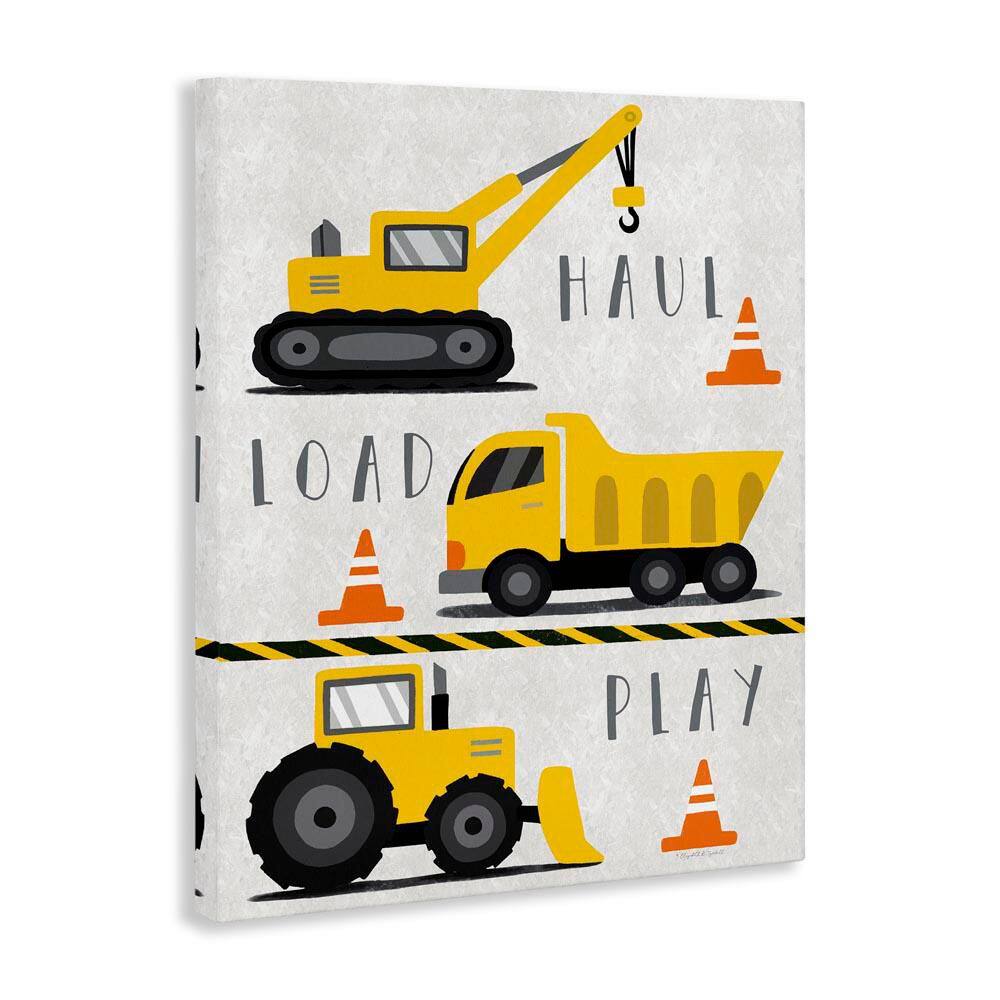 Haul Load Play Trucks by Elizabeth Tyndall Unframed Typography Graphic Art Print 30 in. x 24 in. price history on PriceWatchPro
