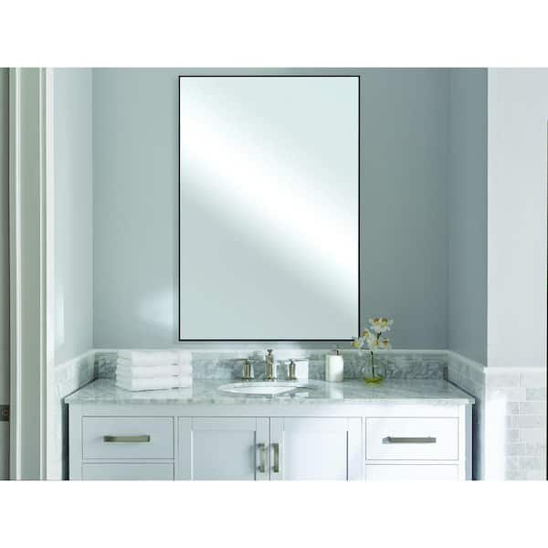 XRAMFY 26 in. W x 38 in. H Irregular Modern Frameless MDF Wall Mirror  BMFL032638 - The Home Depot