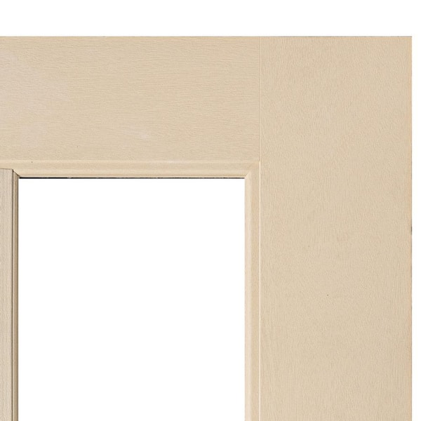 DIY Faux Pivot 36 x 79 in. 6-Lite Right-Hand Clear Glass Unfinished Fiberglass Front Door Kit w/ Quick Assemble Jamb
