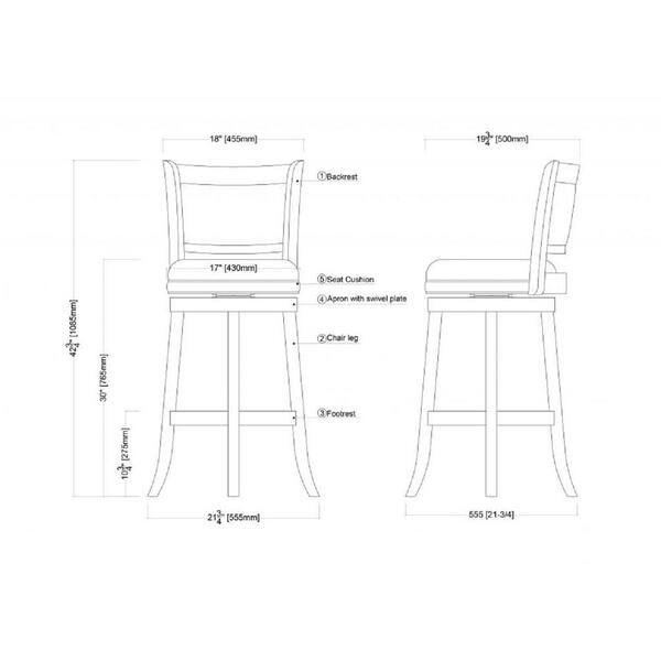 Boraam augusta 29 swivel bar online stool