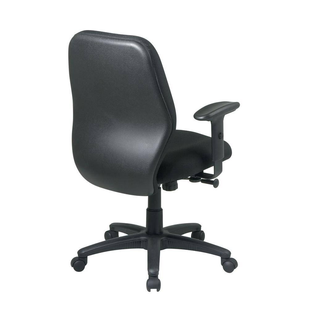 Black Fabric Executive Desk Chair with Adjustable Arms