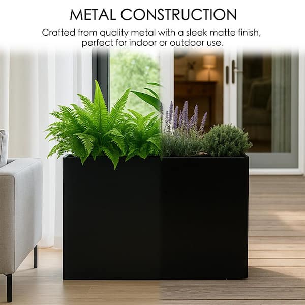 KOZYARD 40 Lx12 Wx30 in. H Metal Planter Rectangular Planter