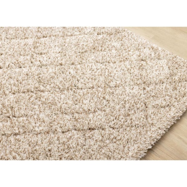 Noctis Collections 5' x 8' (5'3" x 7'7") Beige Geometric, Tonal/Solid Indoor Area Rug