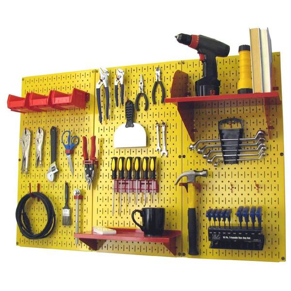 Pegboard Assortment Tool Board Organizer Hardware Pro 75 Peg Hook Kit & Bins 