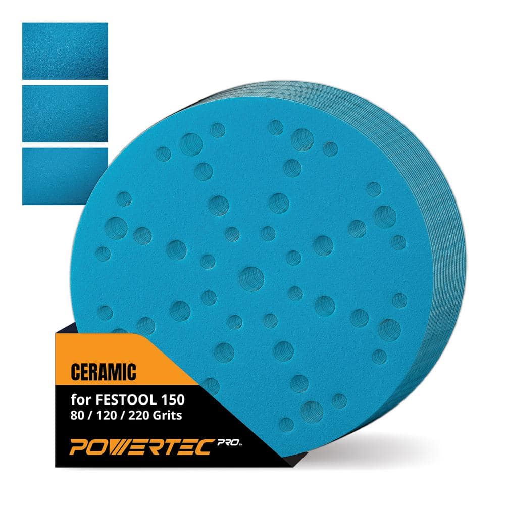 6 in. 49 Holes Ceramic Hook and Loop Sanding Disc, 50 Each of 80/120/220 Grit for Festool Random Orbital Sanders, 150PK price history on PriceWatchPro