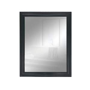 24 in. W x 30 in. H Framed Rectangular Bathroom Vanity Mirror in Dark Gray