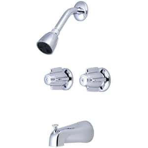 2-Handle 1-Spray Tub and Shower Faucet in PVD Polished Chrome (Valve Included)