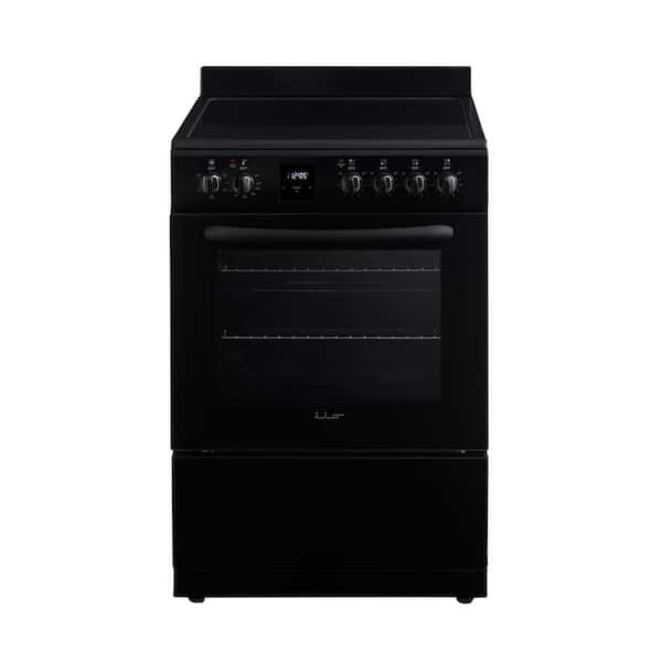 iio Professional Series 24 in. 4 Elements Built In Electric Range in Black with Convection Oven
