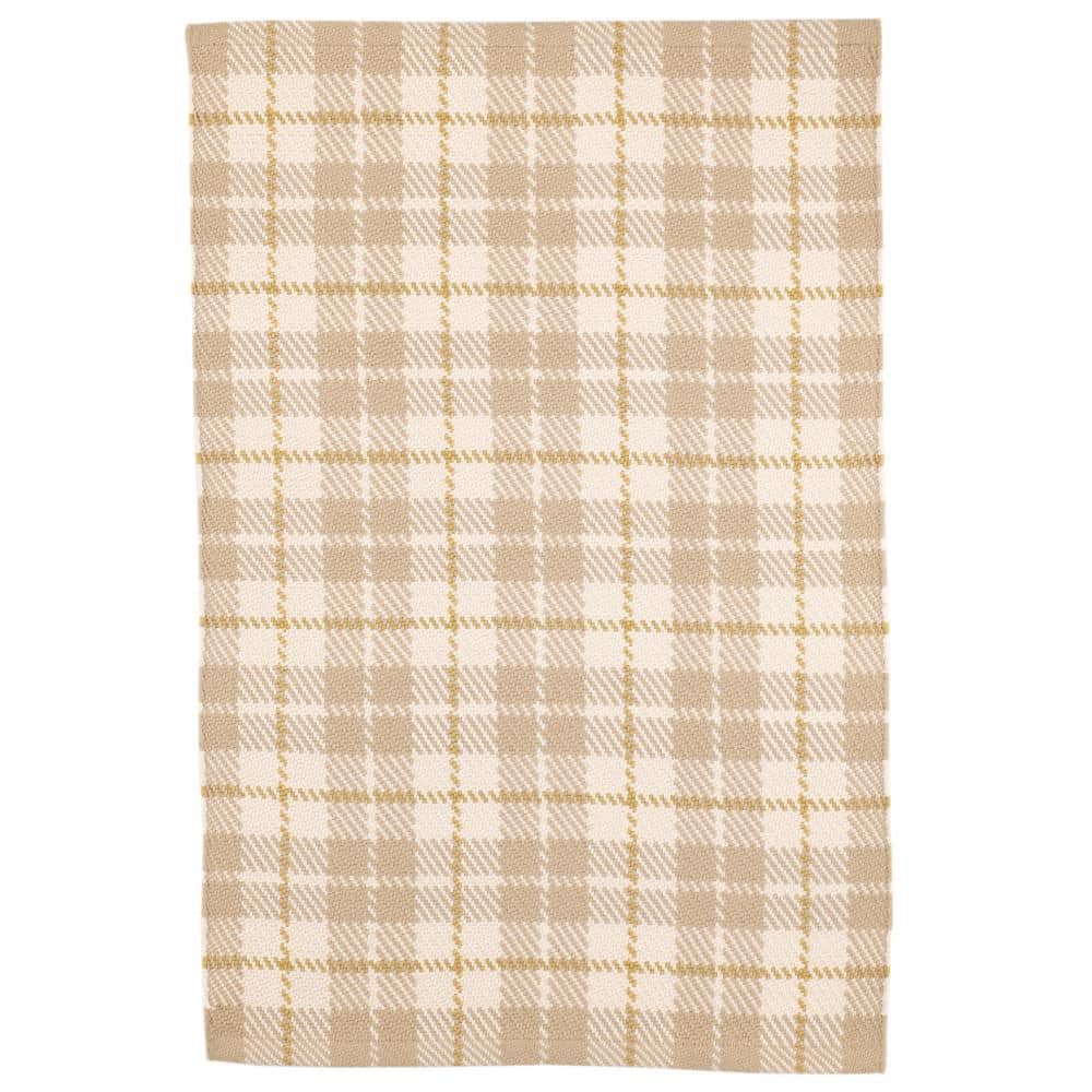 Lakeville Plaid Handwoven Khaki 3 ft. x 8 ft. Outdoor Runner Rug price history on PriceWatchPro