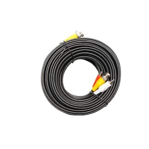 100 ft. Premade Premium Siamese Power, Video and Audio Cable - Black