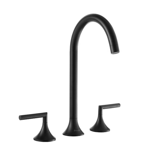 Swiss Madison Daxton 8 in. Widespread Double-Handle Bathroom Faucet in Matte Black