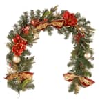 6 ft. x 12 in. Decorative Garland with Ornaments and Bows