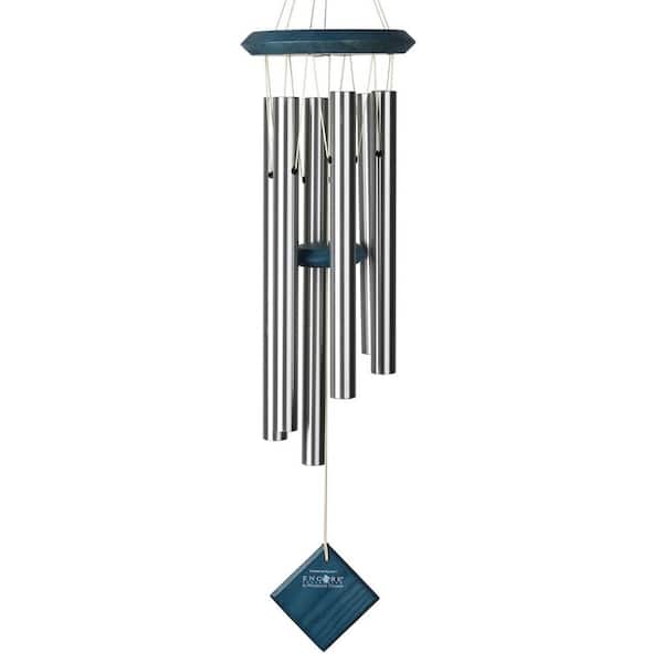 WOODSTOCK CHIMES Encore Collection, Chimes of Pluto, 27 in. Silver Wind Chime