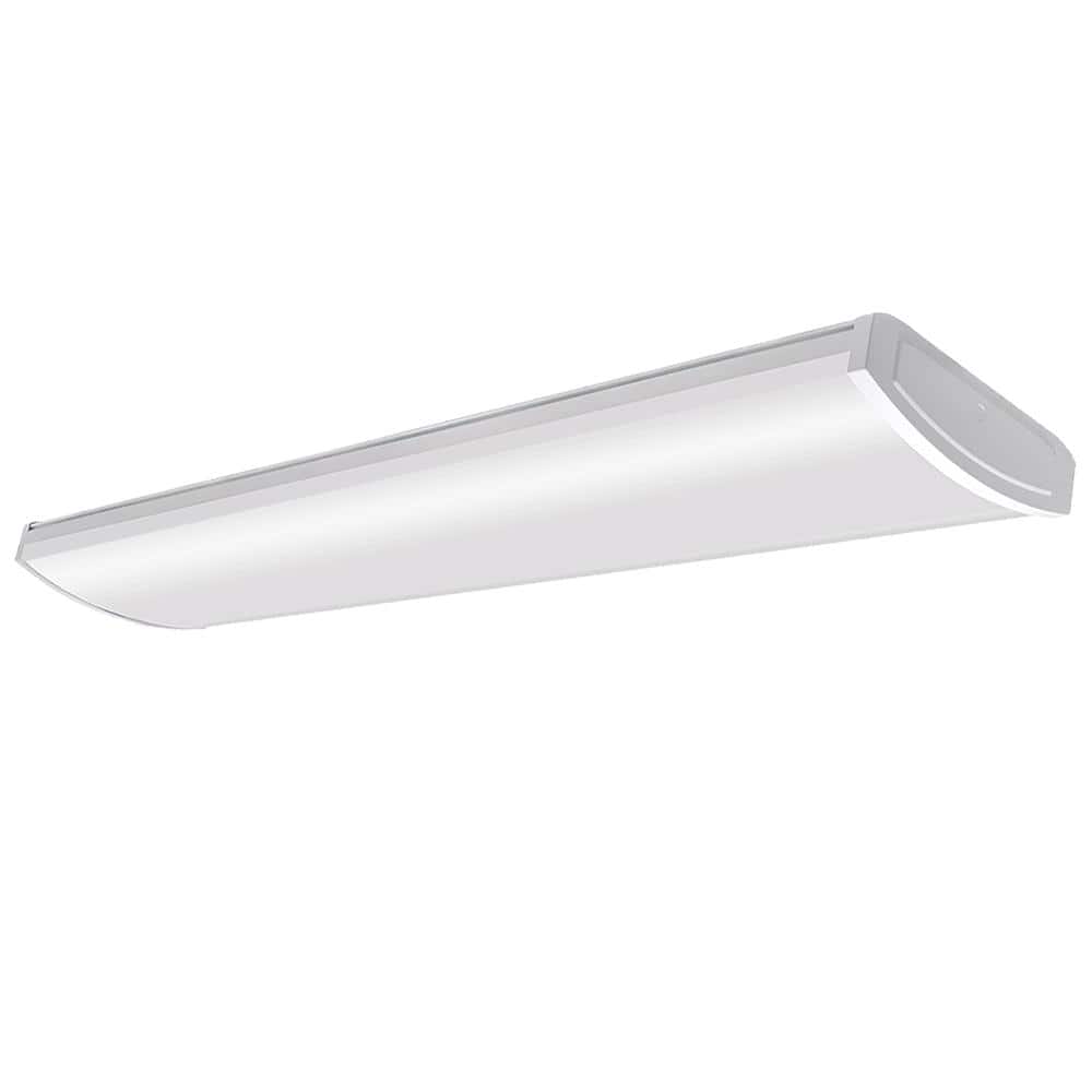 1-Pack 4 ft. 5200 Lumens LED Wraparound Light Garage Shop Light Office Ware