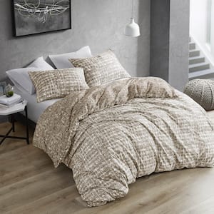 Maca 2-Piece Taupe Solid Polyester Twin/Twin XL Reversible Comforter Set