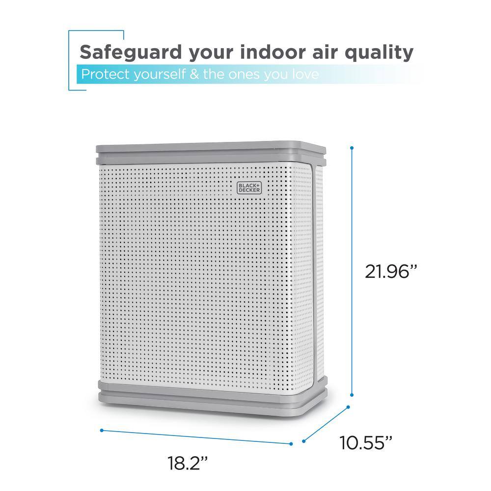 White Energy Star Ionic HEPA Air Purifier with UV Technology