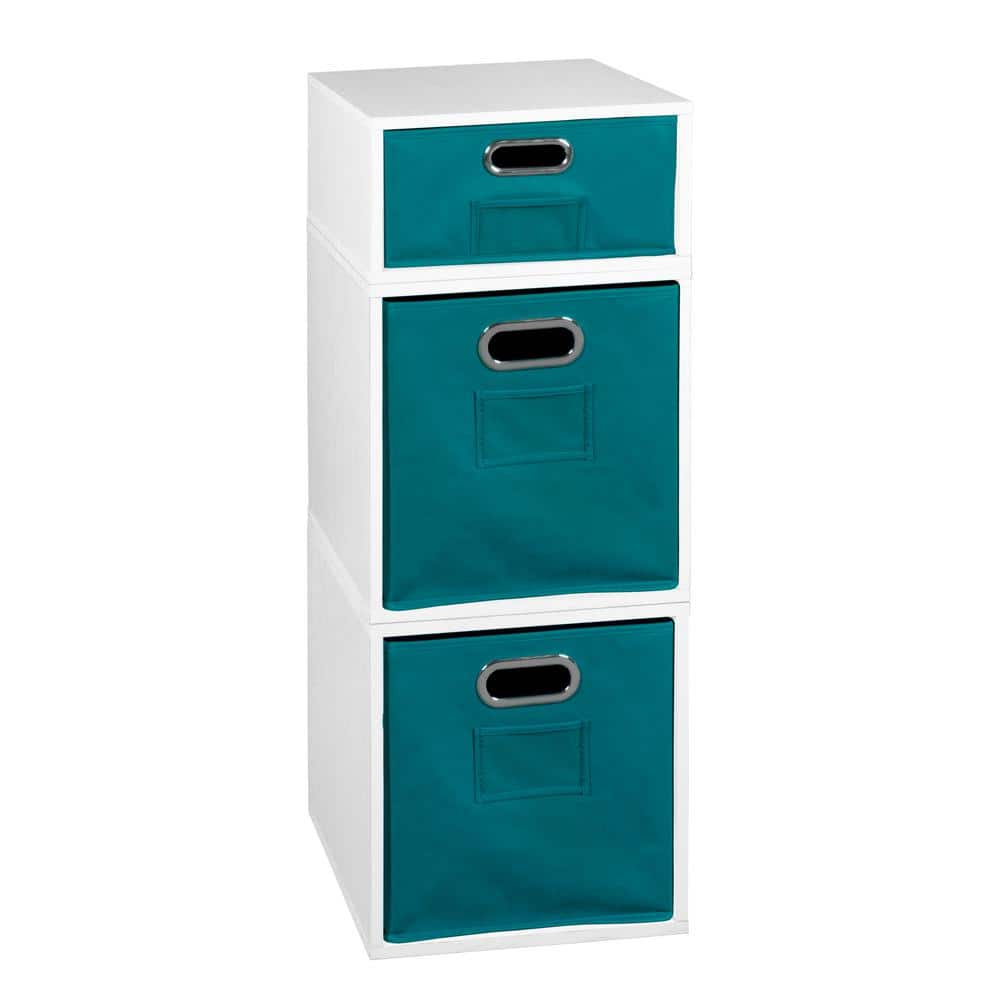 32.5 in. H x 13 in. W x 13 in. D Wood 3- Cube Organizer