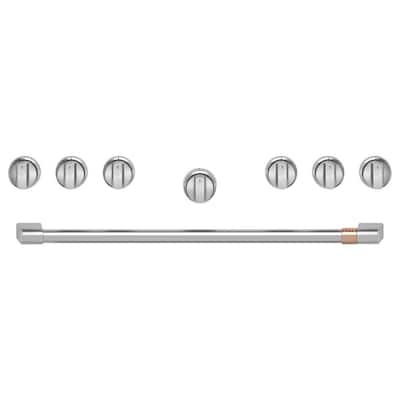 36 in. Range Handle and Knob Kit in Brushed Stainless