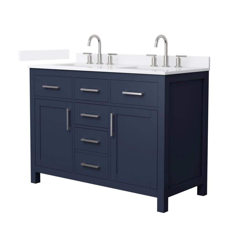 Reviews for Wyndham Collection Beckett 48 in. Double Freestanding Dark ...