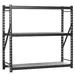 3-Wire Shelf Steel Storage Rack in Black (72 in. H x 77 in. W x 24 in. D)