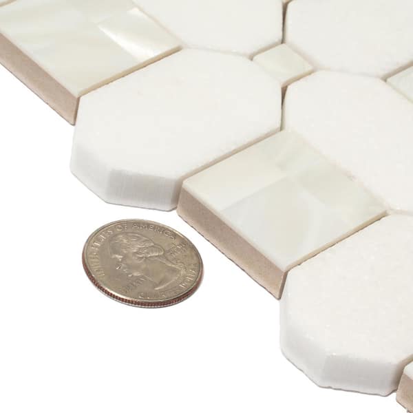 Apollo Tile Winterland Pearl White 4 in. x 5 in. Polished Marble