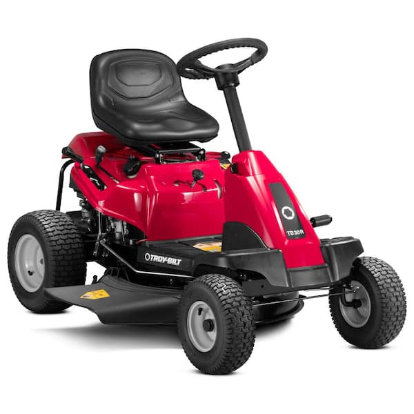 Troy Bilt Tb 30 In 382 Cc Auto Choke Engine 6 Speed Manual Drive Gas Rear Engine Riding Lawn Mower With Mulch Kit Included Tb30 The Home Depot