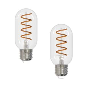 40-Watt Equivalent Amber Light T14 (E26) Medium Screw Base Dimmable Antique LED Light Bulb (2 Pack)