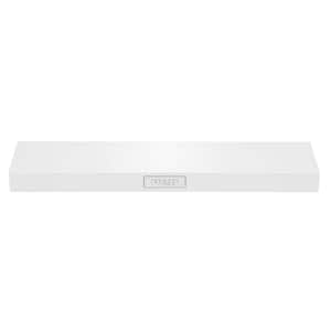 30 in. Convertible Undercabinet Range Hood in White with LED Lighting and Carbon Charcoal Filter