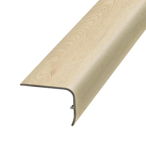 Light Oak 9.39 mm. Thick x 1.88 in. Wide x 78.7 in. Length Vinyl Stair Nose Molding