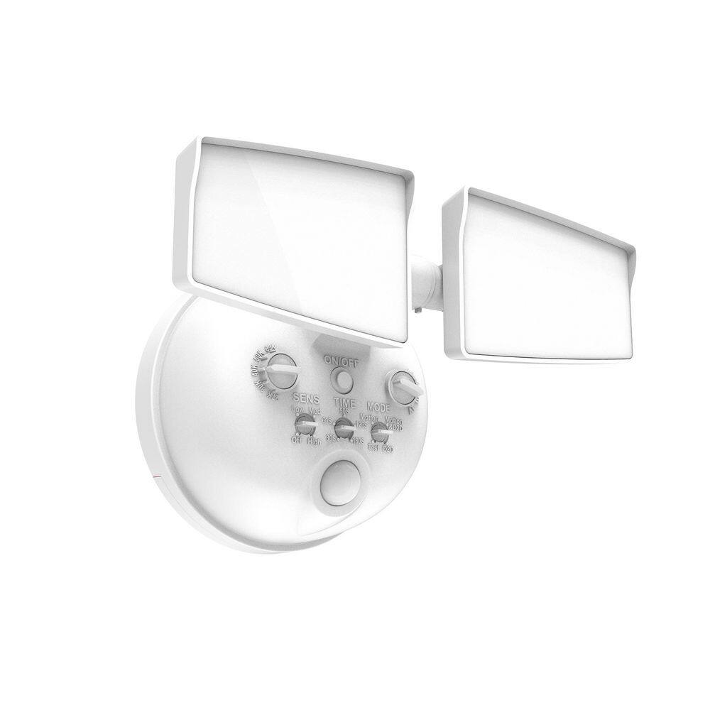 Next Gen Battery-Powered LED Security Floodlight, 2 Head w/ Motion Sensing, Dusk to Dawn, Adjustable Brightness-White price history on PriceWatchPro