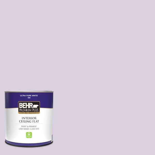 BEHR PREMIUM PLUS 1 qt. #S100-1 Spring Bouquet Ceiling Flat Interior Paint
