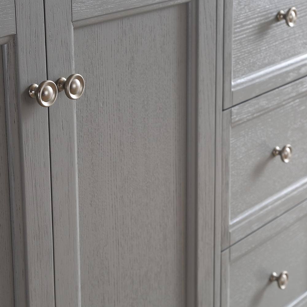 Windsor 40" Gray Solid Wood Vanity Set with Quartz Top and Mirror