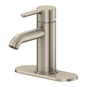 Metro Single Hole Single-Handle Bathroom Faucet with 50/50 Pop-Up in Brushed Nickel