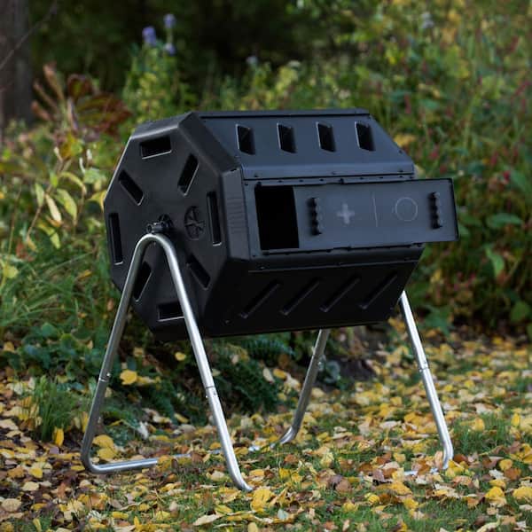 FCMP Outdoor - Tumbling Composter with Two Chambers for Efficient Batch Composting