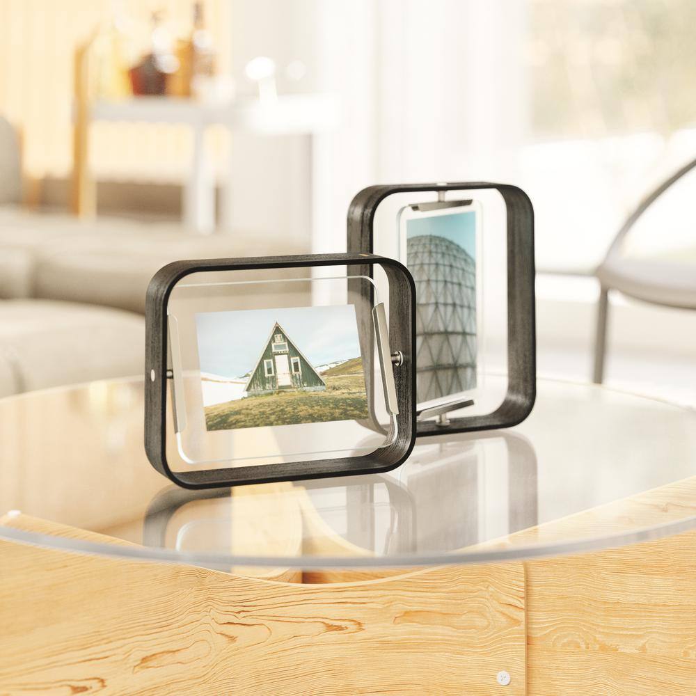 Bellwood Black 5x7 Floating Wood Picture Frame