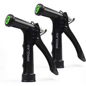 High Pressure Full Size Pistol Grip Hose Nozzle Sprayer with Threaded Front and Adjustable Water Flow (2-Pack)