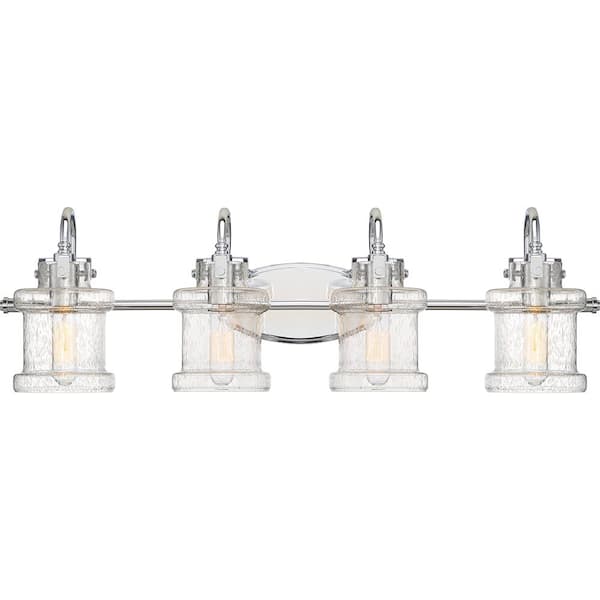 Quoizel Danbury 4-Light Polished Chrome Vanity Light