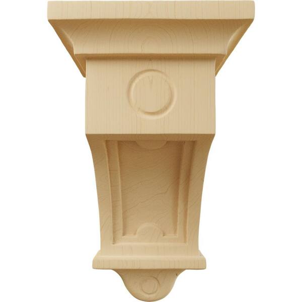 Ekena Millwork 5 in. x 5 in. x 9 in. Alder Arts and Crafts Corbel