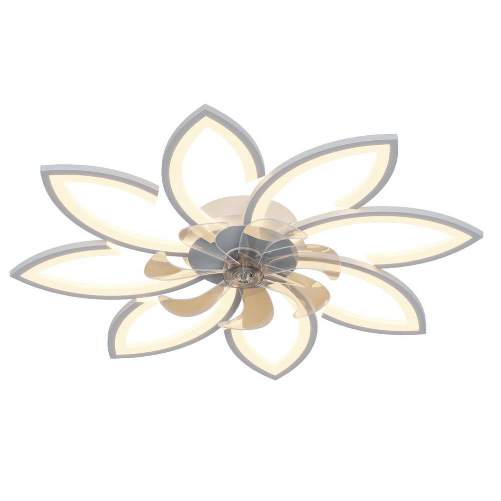 35 in. Integrated LED, 7 ABS Blades Indoor 6 Gear Wind Speed White Ceiling Fan with Dimmable Light, Remote Control price history on PriceWatchPro