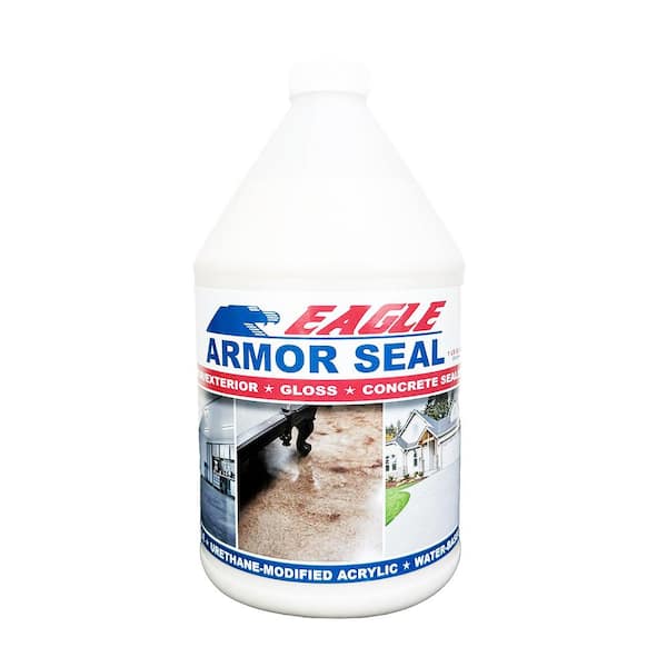 Eagle 1 Gal. Armor Seal Urethane Modified Acrylic Glossy Durable Water-Based Low Odor Clear Concrete Sealer